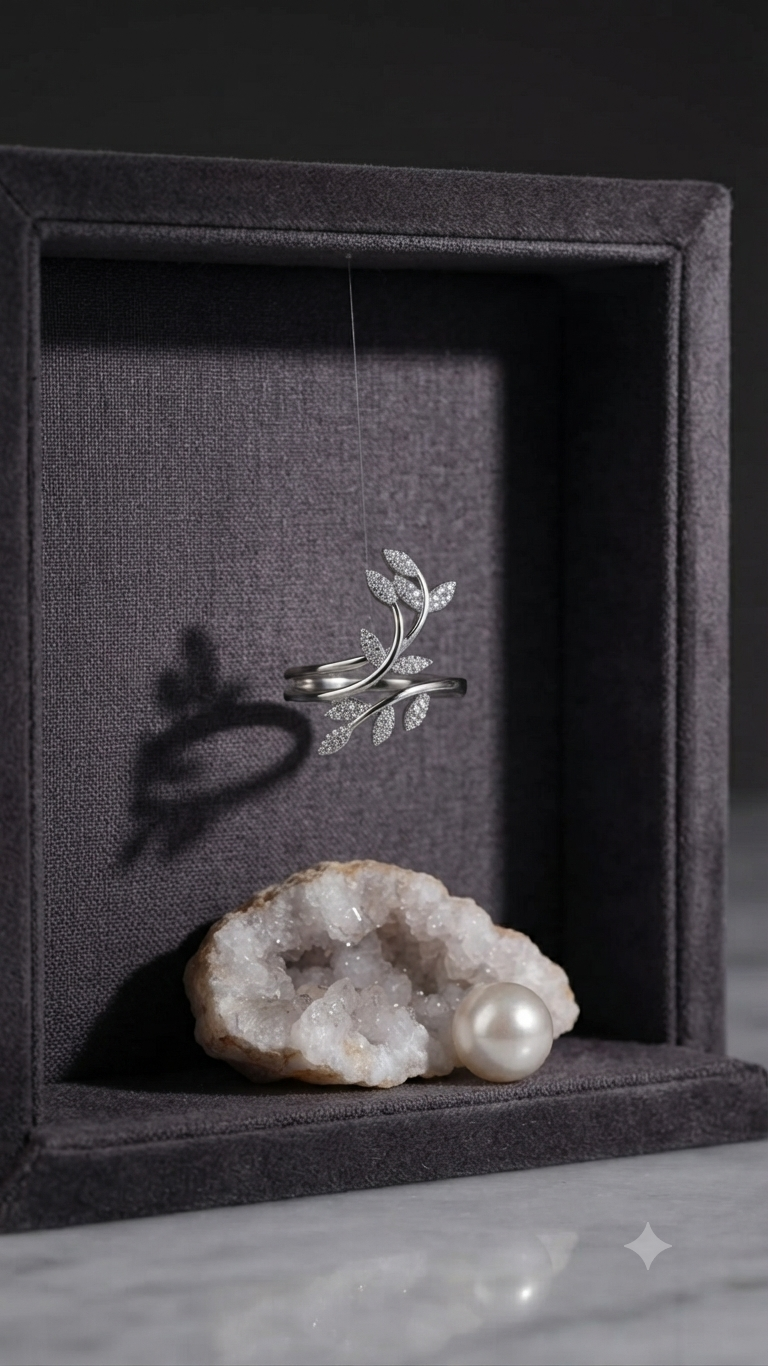 Seraphina Olive Leaf Anti-Tarnish Wrap Ring