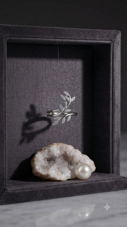 Seraphina Olive Leaf Anti-Tarnish Wrap Ring