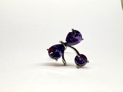 Orchid Blossom Multi-Drop Cocktail Ring